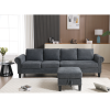 [NEW ARRIVED] [VIDEO PROVIDED]Convertible Sectional Sofa with Storage,L-shaped sofa,Four-seater sofa,Modern Linen Fabric Sectional Couches for Living