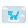 Balloon Dog on Clouds Bath Mat