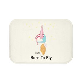 Aerial Yoga Enthusiast Born to Fly Bath Mat