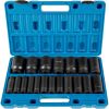 VEVOR Impact Socket Set 1/2 Inches 19 Piece Impact Sockets, Deep Socket, 6-Point Sockets, Rugged Construction, Cr-V, 1/2 Inches Drive Socket Set Impac