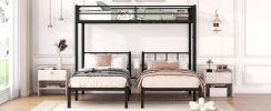 Twin over Twin & Twin Bunk Beds for 3, Twin XL over Twin & Twin Bunk Bed Metal Triple Bunk Bed