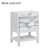 24" Bathroom Vanity With Sink, Bathroom Storage Cabinet with Drawer and Open Shelf, Solid Wood Frame