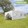 10*30FT Wedding Tent with 8 Removable Sidewalls,Outdoor Use for Party,Wedding,Marketplace