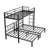 Twin over Twin & Twin Bunk Beds for 3, Twin XL over Twin & Twin Bunk Bed Metal Triple Bunk Bed