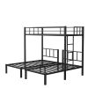 Twin over Twin & Twin Bunk Beds for 3, Twin XL over Twin & Twin Bunk Bed Metal Triple Bunk Bed