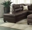 New Contemporary 3-PCS Reversible Sectional Set Living Room Furniture Espresso Faux Leather Couch Sofa Chaise Ottoman