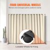 VEVOR Room Divider, 8 ft x 10 ft Portable Panel Room Divider with Wheels Curtain Divider Stand, Room Divider Privacy Screen for Office, Bedroom, Dinin