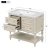 36" Bathroom Vanity Cabinet with Sink Combo Set, Undermount Resin Sink, Free Standing Vanity Set with 4 Drawers, Solid Wood Frame Bathroom Cabinet, Be