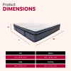 14 in. Hybrid Plush King Size Foam Mattress, Soft Polyester Knit Cover, Multi-Layer Foam Mattress, White/Gray