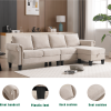 [NEW ARRIVED] [VIDEO PROVIDED] Convertible Sectional Sofa with Storage,L-shaped sofa,Four-seater sofa,Modern Linen Fabric Sectional Couches for Living