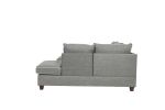 Beautiful 3-pcs Sectional Sofa Steel Dorris Fabric Cushion Sofa Chaise Ottoman Reversible Couch Pillows Living Room Furniture