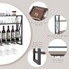 Industrial Wall-Mounted Wine Rack with Holder