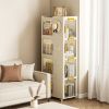 4-Tier Rolling Storage bookcase with Wheels, Large Capacity Storage bins, Mobile Multifunction Utility Rolling Storage Organizer,Mobile Shelvi, living