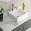 Bathroom Topmount Vessel Sink Above Counter White Porcelain Ceramic Vanity Sink Art Basin