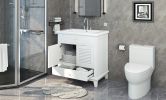 30" Bathroom Vanity with Sink, Bathroom Cabinet with Two Doors and One Drawer