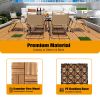 36pcs DIY wood-plastic carbonized floor, 8pcs simulated lawn, waterproof and sunscreen, transform your outdoor space!