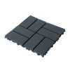 Plastic Interlocking Deck Tiles,44 Pack Patio Deck Tiles,12"x12" Square Waterproof Outdoor All Weather Use, Patio Decking Tiles for Poolside Balcony B