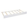 Wooden Twin Size House Bed With Trundle, Modern Design for Kids with Storage Shlef, White