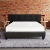 Contemporary 14 in. Platform Mattress Foundation, King Size Upholstered Bed Frame Base, Dark Gray