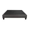 Contemporary 14 in. Platform Mattress Foundation, King Size Upholstered Bed Frame Base, Dark Gray