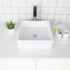 Bathroom Topmount Vessel Sink Above Counter White Porcelain Ceramic Vanity Sink Art Basin