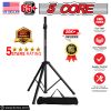 5 Core Speaker Stand Tripod Pair Tall Height Adjustable Heavy Duty DJ Light Floor Stands Universal 35mm Pole Mount PA Studio Monitor Large Subwoofer S