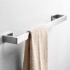 Bathroom Towel Bar, 24 Inch Towel Racks for Bathroom Wall Mounted, Heavy Duty Hand Towel Holder Organizer, Modern Home Decor Towel Rod, Matte Black Si