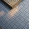 Plastic Interlocking Deck Tiles,44 Pack Patio Deck Tiles,12"x12" Square Waterproof Outdoor All Weather Use, Patio Decking Tiles for Poolside Balcony B