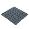 Plastic Interlocking Deck Tiles,44 Pack Patio Deck Tiles,12"x12" Square Waterproof Outdoor All Weather Use, Patio Decking Tiles for Poolside Balcony B