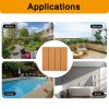 Plastic interlocking deck tiles, 44 pack terrace deck tiles, 12 "x12" square waterproof outdoor all weather use, pool balcony backyard terrace deck ti