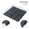 Plastic Interlocking Deck Tiles,44 Pack Patio Deck Tiles,12"x12" Square Waterproof Outdoor All Weather Use, Patio Decking Tiles for Poolside Balcony B