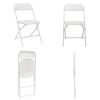 10pcs Injection Molding Classic Garden Plastic Folding Chair White