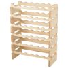 36 Bottles Stackable Wooden Wobble-Free Modular Wine Rack