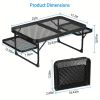 Outdoor Folding Picnic Table Grill Camping Table, 4-6 Person Portable Roll up Aluminum Table, Quick Setup in 1-5 Minutes, for Picnic, Garden, Patio, D