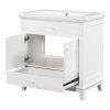 30" Bathroom Vanity with Sink, Bathroom Cabinet with Two Doors and One Drawer