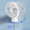 8' Small Wall Mount Fan with Remote Control;  90¬∞Oscillating;  4 Speeds;  Timer;  Included 120¬∞ Adjustable Tilt;  High Velocity;  70Inch Cord;  for