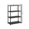 No Tools 4-Shelf Storage Bookcase, True Black Oak