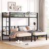 Twin over Twin & Twin Bunk Beds for 3, Twin XL over Twin & Twin Bunk Bed Metal Triple Bunk Bed