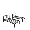 Twin over Twin & Twin Bunk Beds for 3, Twin XL over Twin & Twin Bunk Bed Metal Triple Bunk Bed