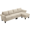 [NEW ARRIVED] [VIDEO PROVIDED] Convertible Sectional Sofa with Storage,L-shaped sofa,Four-seater sofa,Modern Linen Fabric Sectional Couches for Living