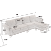 [NEW ARRIVED] [VIDEO PROVIDED]Convertible Sectional Sofa with Storage,L-shaped sofa,Four-seater sofa,Modern Linen Fabric Sectional Couches for Living