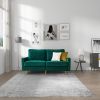 70'' Modern button tufted sofa with 2 throw pillows for living room,Velvet sofa, Emerald