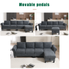 [NEW ARRIVED] [VIDEO PROVIDED]Convertible Sectional Sofa with Storage,L-shaped sofa,Four-seater sofa,Modern Linen Fabric Sectional Couches for Living