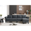 [NEW ARRIVED] [VIDEO PROVIDED]Convertible Sectional Sofa with Storage,L-shaped sofa,Four-seater sofa,Modern Linen Fabric Sectional Couches for Living