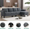 [NEW ARRIVED] [VIDEO PROVIDED]Convertible Sectional Sofa with Storage,L-shaped sofa,Four-seater sofa,Modern Linen Fabric Sectional Couches for Living