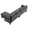 [NEW ARRIVED] [VIDEO PROVIDED]Convertible Sectional Sofa with Storage,L-shaped sofa,Four-seater sofa,Modern Linen Fabric Sectional Couches for Living