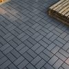 Plastic Interlocking Deck Tiles,44 Pack Patio Deck Tiles,12"x12" Square Waterproof Outdoor All Weather Use, Patio Decking Tiles for Poolside Balcony B