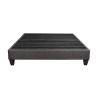 Contemporary 14 in. Platform Mattress Foundation, Full Size Upholstered Bed Frame Base, Dark Gray