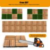 36pcs DIY wood-plastic carbonized floor, 8pcs simulated lawn, waterproof and sunscreen, transform your outdoor space!