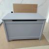 Wooden storage case with safety hinge cover